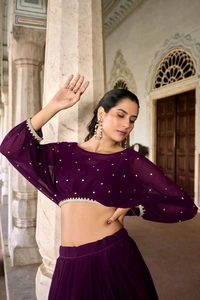 Antique Fashion 1 Flaunt Your Flair with Georgette Co ord Set Embroidered to Perfection a Captivating Confluence of Tradition and Trend  - colour 2