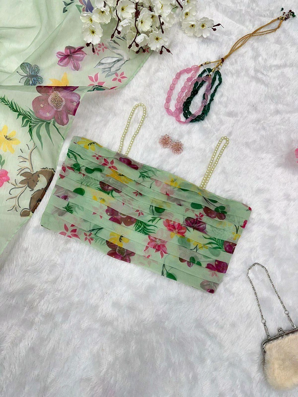 Antique Fashion 1 *lehnga* -  Pure organza silk floral printed lehnga .  8mtr flair lehnga with canvas patta and adjustable waist Dori!🌸 - colour 1