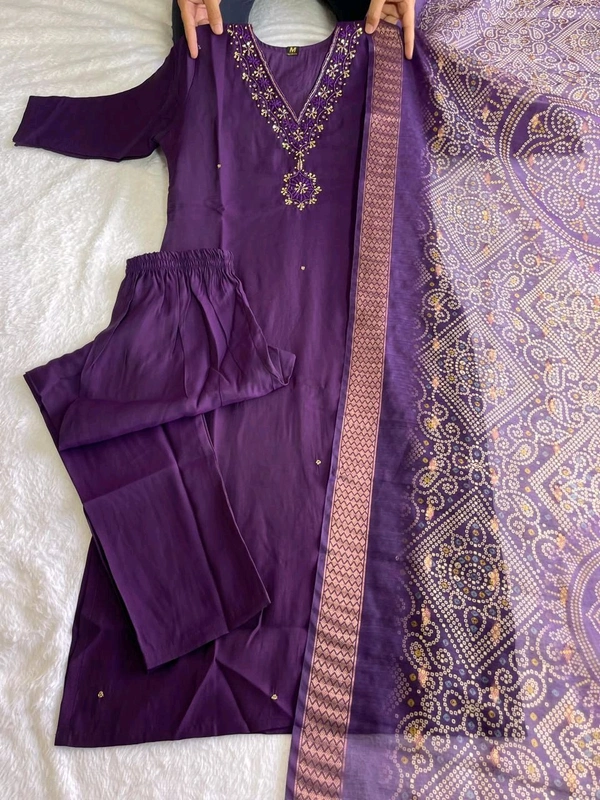 Antique Fashion 1 Designers Kurti Pent Dupatta Set - S (36), colour 1