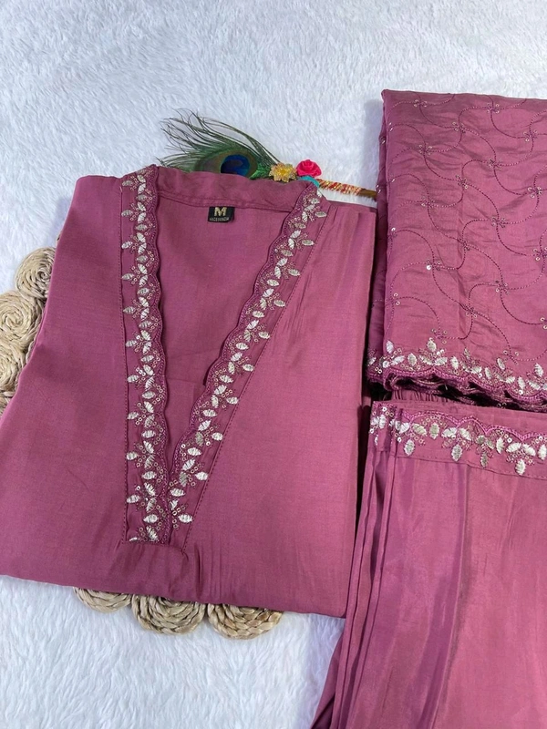 Antique Fashion 1 Designers Kurti Pent Dupatta Set - colour 1, M (38)