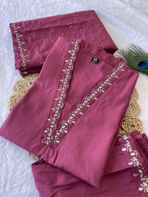 Antique Fashion 1 Designers Kurti Pent Dupatta Set - colour 1, M (38)