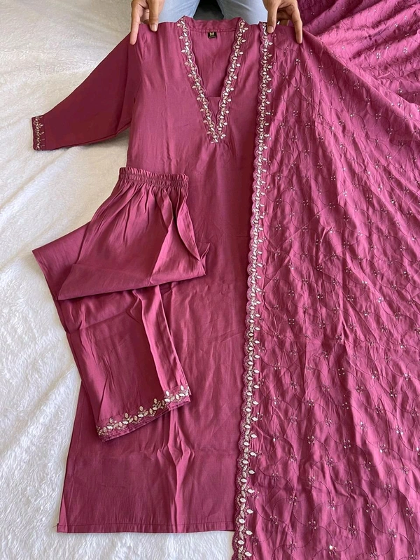 Antique Fashion 1 Designers Kurti Pent Dupatta Set - colour 1, M (38)