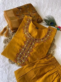 Antique Fashion 1 Designers Kurti Pent Dupatta Set - S (36)