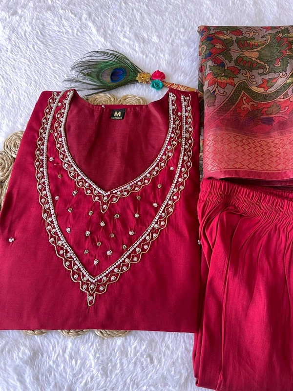 Antique Fashion 1 Designers Kurti Pent Dupatta Set - S (36), colour 1