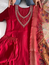 Antique Fashion 1 Designers Kurti Pent Dupatta Set - S (36), colour 1