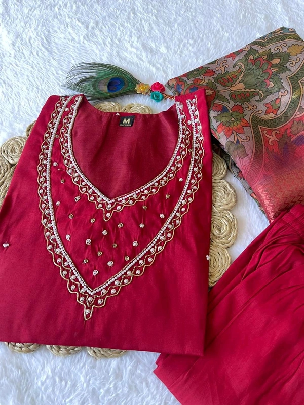 Antique Fashion 1 Designers Kurti Pent Dupatta Set - M (38), colour 1