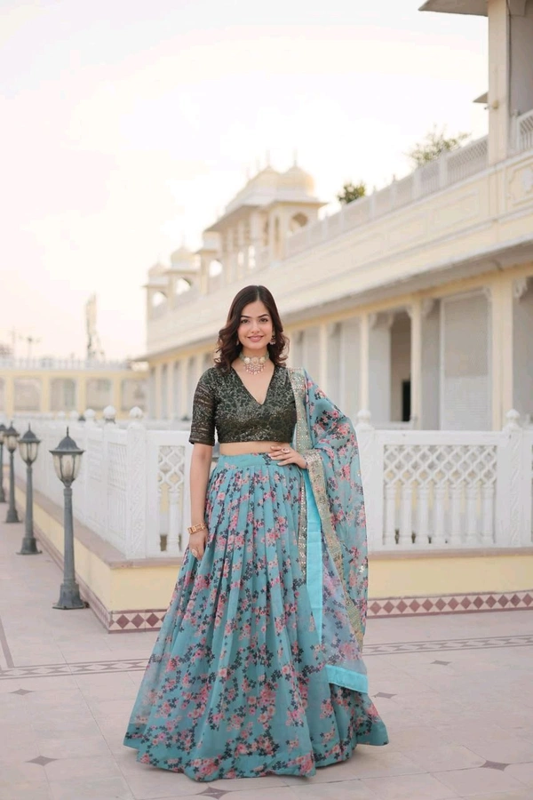 Antique Fashion 1  Premium Digital Printed Russian Silk Fabric Lehenga choli For Special Festivals or Ceremonial or Bridesmaid, Who Taking Interest into the Shopping of Lehenga choli Add in your wardrobe Without Double Think 