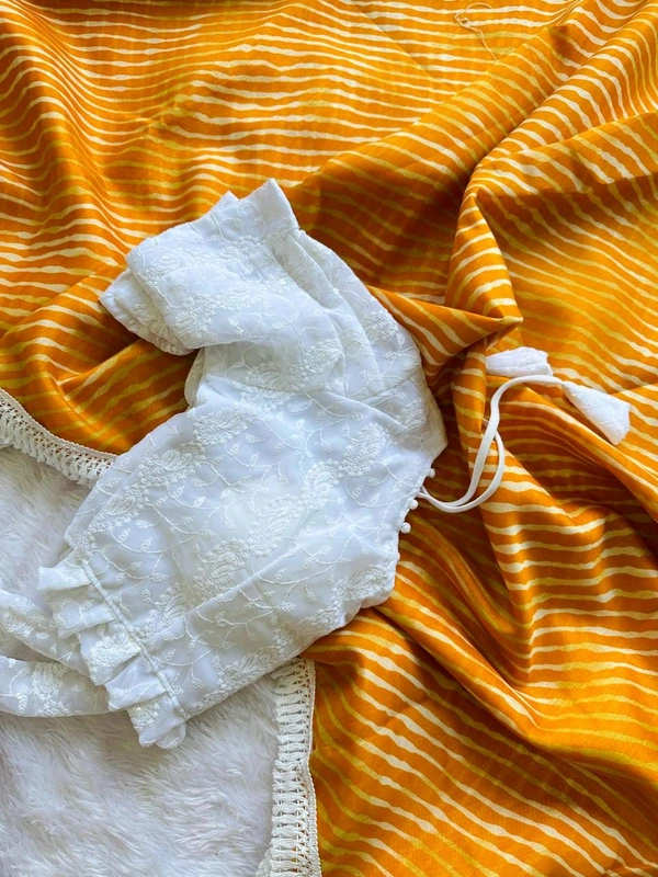 Antique Fashion 1 Exclusive  elegant launch for summer collection perfect for any occasion linen mul mul  cotton with border  saree with georgette blouse  - colour 1