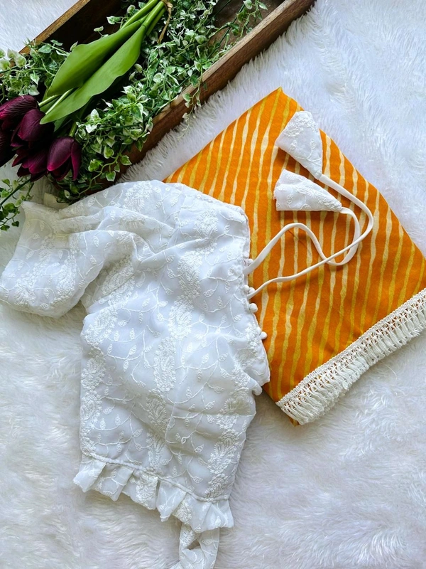 Antique Fashion 1 Exclusive  elegant launch for summer collection perfect for any occasion linen mul mul  cotton with border  saree with georgette blouse  - colour 1