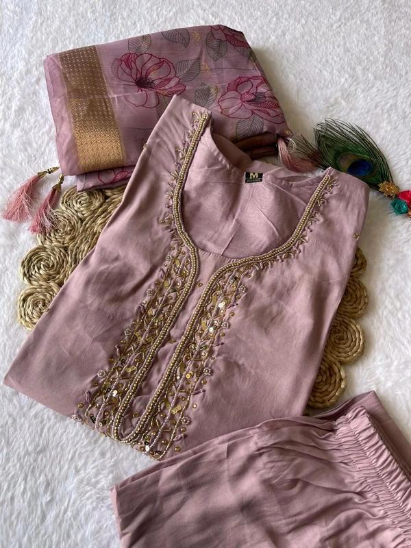 Antique Fashion 1 Designers Kurti Pent Dupatta Set - Xxl (44), colour 2