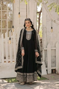 Antique Fashion 1 Get ready to shine with these stunning outfit Made from Faux Blooming And Sequins Embroidered Work. Discover the perfect ensemble to add a touch of glamour to your wardrobe and stand out from the crowd - M (38), color 1