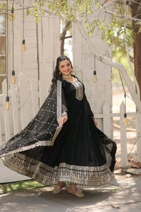 Antique Fashion 1 Get ready to shine with these stunning outfit Made from Faux Blooming And Sequins Embroidered Work. Discover the perfect ensemble to add a touch of glamour to your wardrobe and stand out from the crowd - Xl (42), color 1