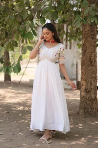 Antique Fashion 1 Designer Gown is luxury clothing Considered to be high quality Made by Zari Thread   Sequins Embroidery  This is Made for Desirable Women's who deserve it - Xl (42), colour 1