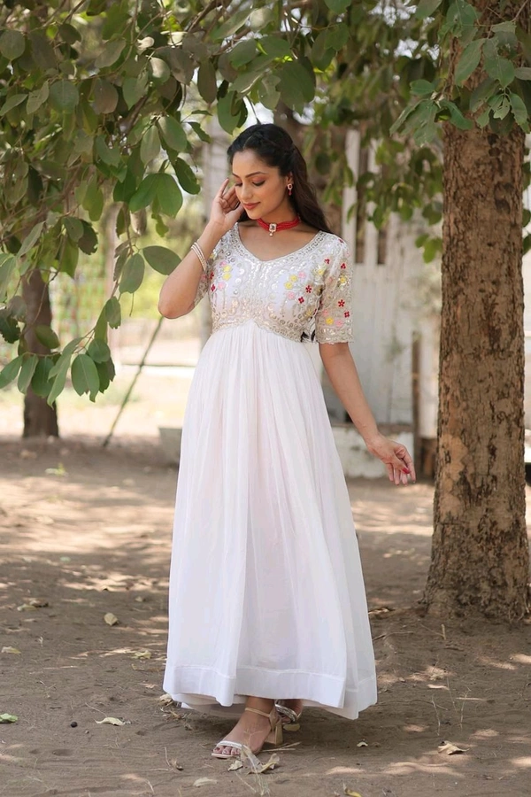 Antique Fashion 1 Designer Gown is luxury clothing Considered to be high quality Made by Zari Thread   Sequins Embroidery  This is Made for Desirable Women's who deserve it - Xl (42), colour 1