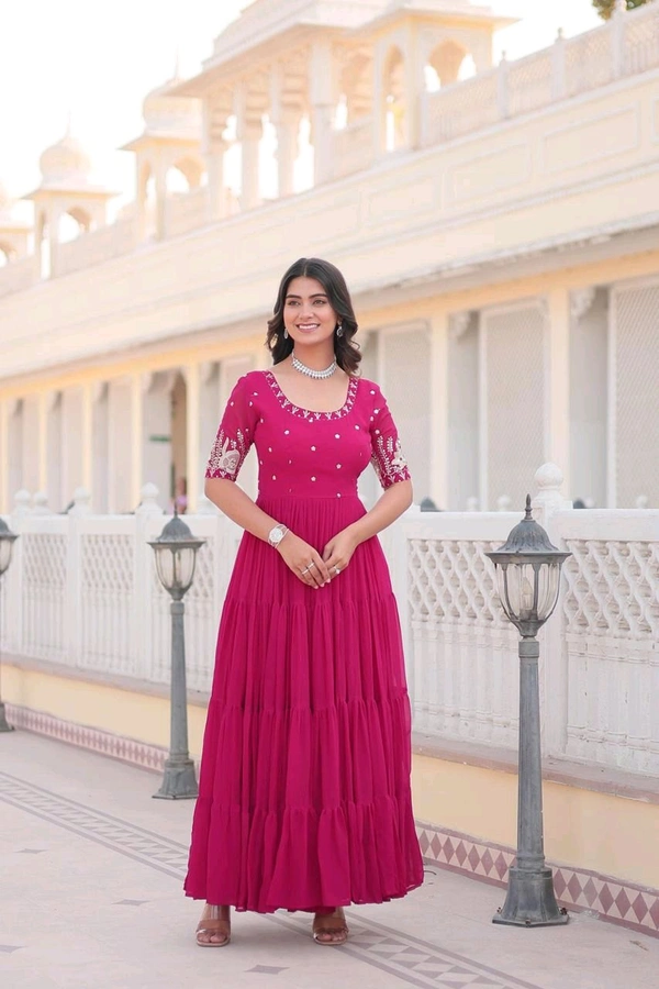 Antique Fashion 1 Designer Gown is luxury clothing Considered to be high quality Made by Zari Thread  Sequins Embroidery This is Made for Desirable Women s who deserve it - Xxl (44), colour 2