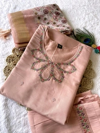 Antique Fashion 1 Launching New Designers Kurti Pent Dupatta Set - S
