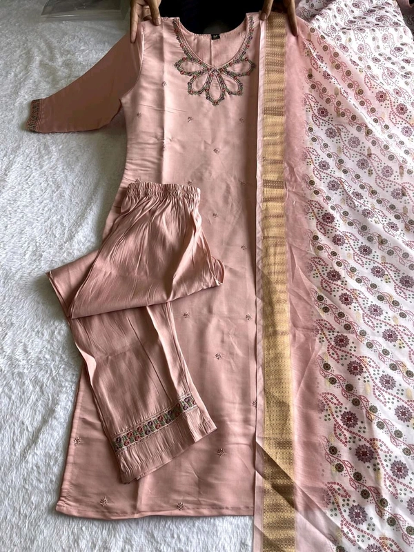 Antique Fashion 1 Launching New Designers Kurti Pent Dupatta Set - S