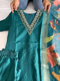 Antique Fashion 1 New Designers Kurti Pent Dupatta Set - L