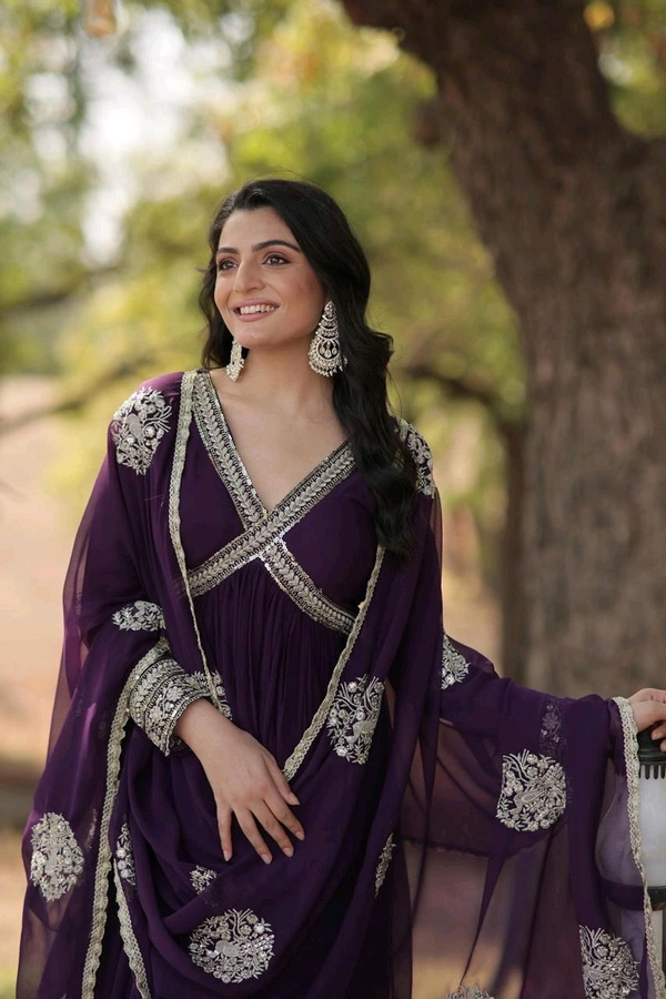 Antique Fashion 1 ALIA CUT GOWN WITH DUPATTA SET - L (40), colour 2