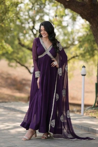 Antique Fashion 1 ALIA CUT GOWN WITH DUPATTA SET - L (40), colour 2