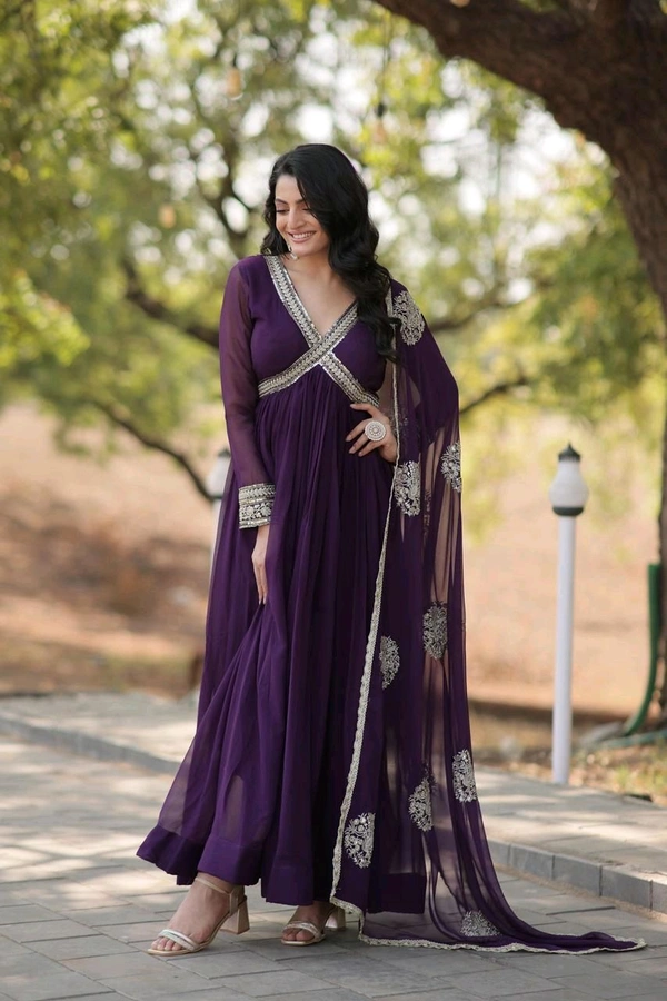 Antique Fashion 1 ALIA CUT GOWN WITH DUPATTA SET - L (40), colour 2