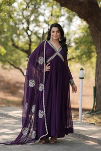 Antique Fashion 1 ALIA CUT GOWN WITH DUPATTA SET - Xxl (44), colour 2