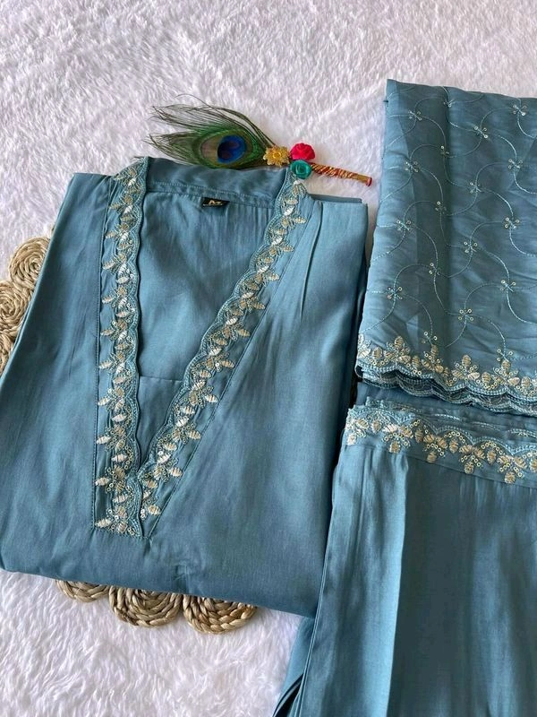 Antique Fashion 1 Designers Kurti Pent Dupatta Set - colour 2, S (36)