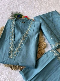 Antique Fashion 1 Designers Kurti Pent Dupatta Set - colour 2, S (36)