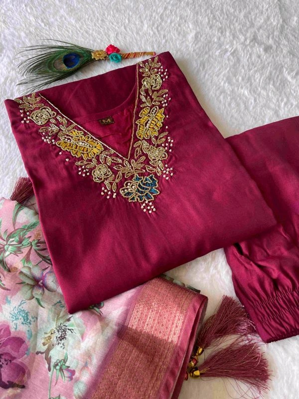 Antique Fashion 1 Kurti Pent Dupatta Set - colour 2, S (36)