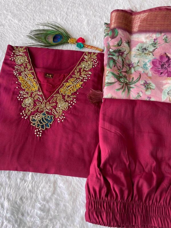 Antique Fashion 1 Kurti Pent Dupatta Set - colour 2, S (36)