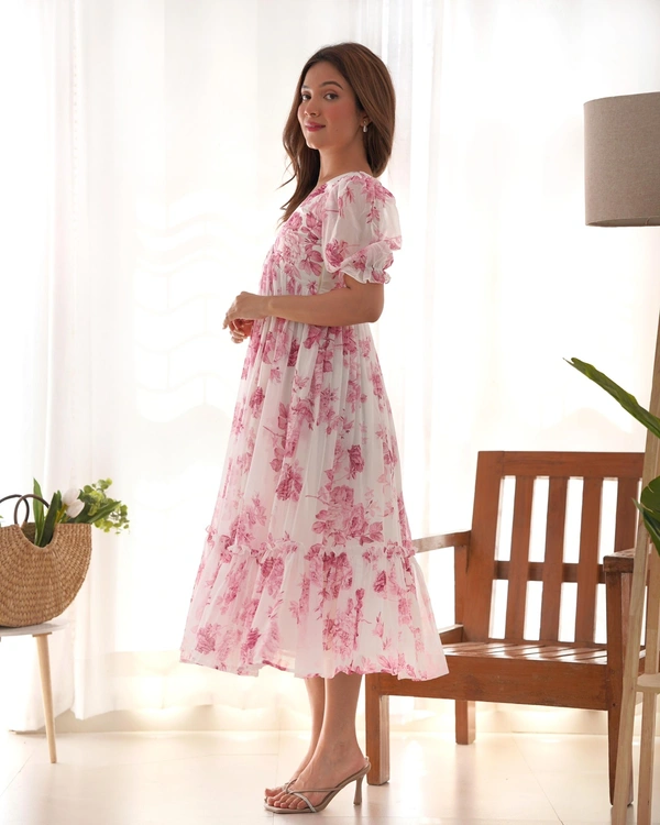 Antique Fashion 1 KURTA FABRIC HEAVY PURE SOFT GEORGETEE FLORAL PRINT FABRIC - Xl (42), colour 1