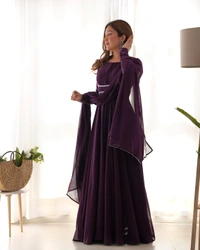 Antique Fashion 1 PRESENTING NEW GEORGETTE ANARKALI GOWN DUPPTA FULL SET WITH PENT READY TO WEAR* - Xxxl (46), colour 2