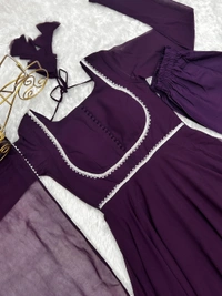 Antique Fashion 1 PRESENTING NEW GEORGETTE ANARKALI GOWN DUPPTA FULL SET WITH PENT READY TO WEAR* - Xxxl (46), colour 2