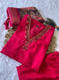 Antique Fashion 1 Kurti Pent Dupatta Set  - M, colour 1