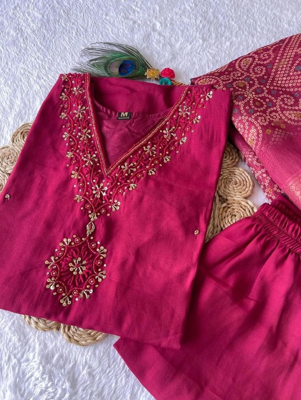 Antique Fashion 1 Designers Kurti Pent Dupatta Set - S (36), colour 2