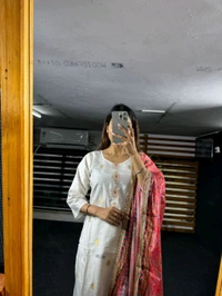 Antique Fashion 1 Kurti Pant Dupatta Set  - M