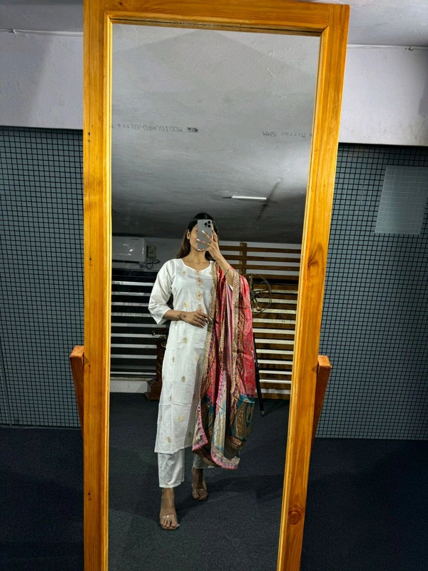 Antique Fashion 1 Kurti Pant Dupatta Set  - M