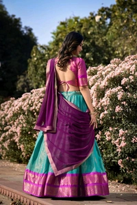 Antique Fashion 1 Elevate your ethnic fashion with the allure of South Indian style Lehenga Choli  a blend of tradition and modernity that captivates hearts - colour 5, Unstitched Blouse