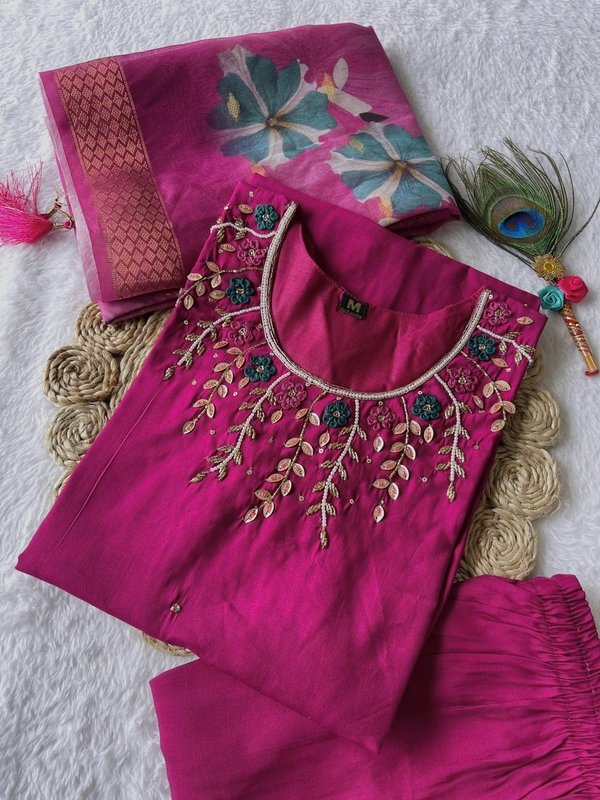Antique Fashion 1 Premium Roman Silk Kurti Pent Collection - color 2, M