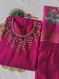 Antique Fashion 1 Premium Roman Silk Kurti Pent Collection - color 2, M