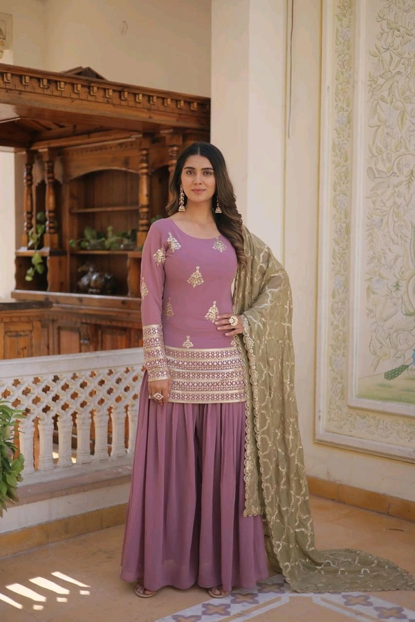 Antique Fashion 1 Kurti Plazzo Dupatta  - M 38, colour 1