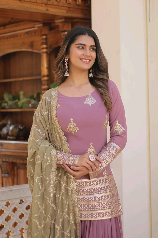 Antique Fashion 1 Kurti Plazzo Dupatta  - L 40, colour 1