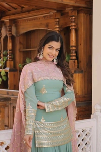 Antique Fashion 1 Kurti Plazzo Dupatta  - M 38, colour 2
