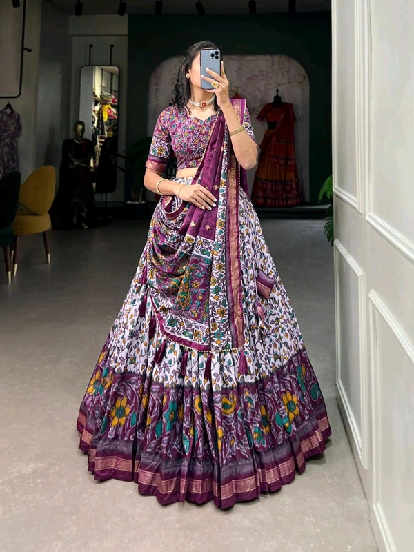 Antique Fashion 1 Elevate your ethnic fashion with the allure of South Indian style Lehenga Choli  a blend of tradition and modernity that captivates hearts - colour 2