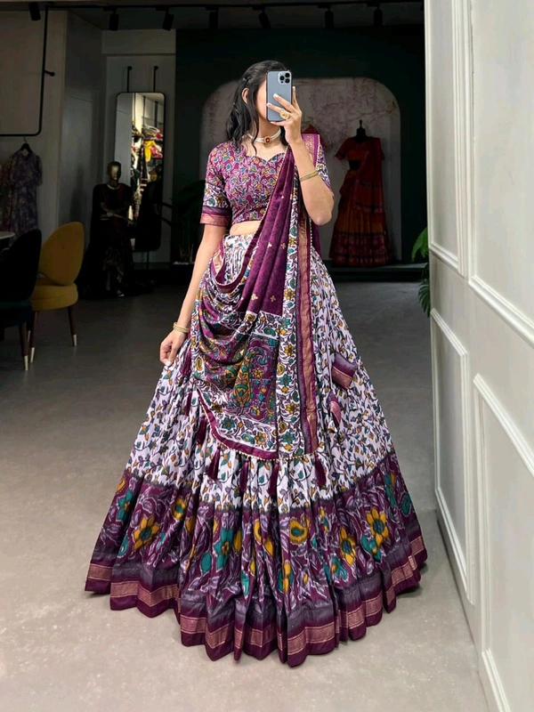 Antique Fashion 1 Elevate your ethnic fashion with the allure of South Indian style Lehenga Choli  a blend of tradition and modernity that captivates hearts - colour 2
