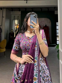 Antique Fashion 1 Elevate your ethnic fashion with the allure of South Indian style Lehenga Choli  a blend of tradition and modernity that captivates hearts - colour 2