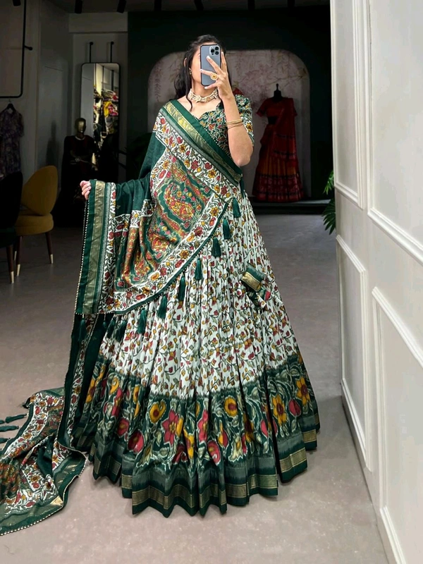 Antique Fashion 1 Elevate your ethnic fashion with the allure of South Indian style Lehenga Choli  a blend of tradition and modernity that captivates hearts - colour 3