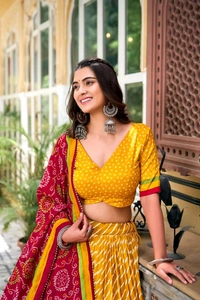 Antique Fashion 1 Elevate your ethnic fashion with the allure of South Indian style Lehenga Choli  a blend of tradition and modernity that captivates hearts - colour 2