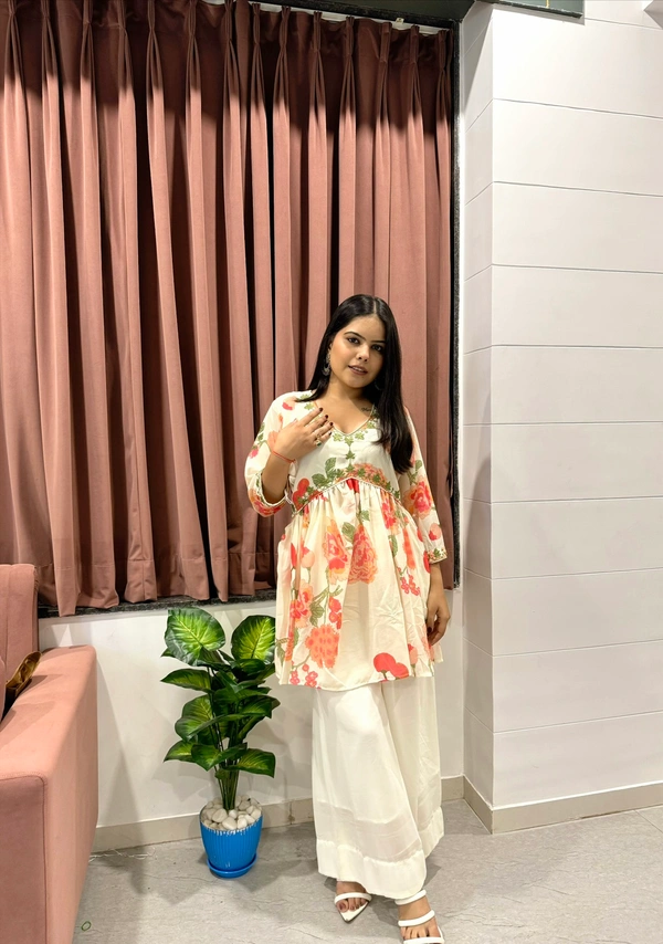 Antique Fashion 1 Kurti Plazzo Set  - M 38