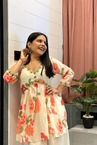 Antique Fashion 1 Kurti Plazzo Set  - M 38